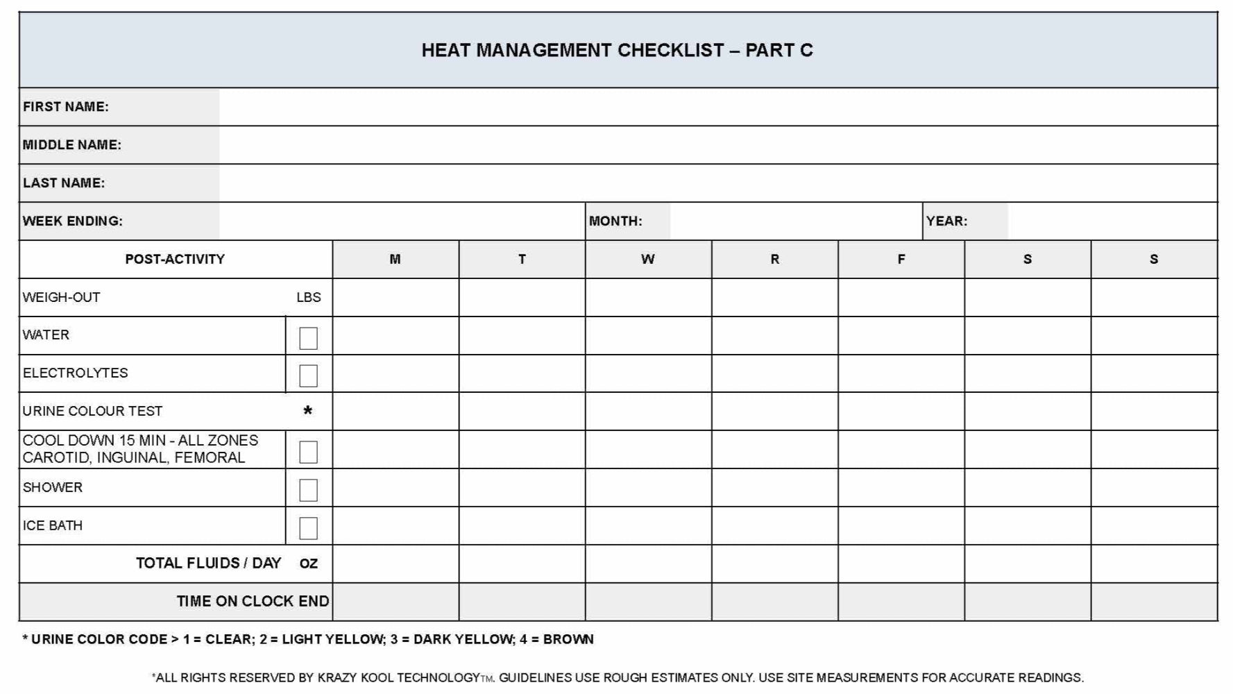 Krazy Kool Technology's Heat management checklist - Part C