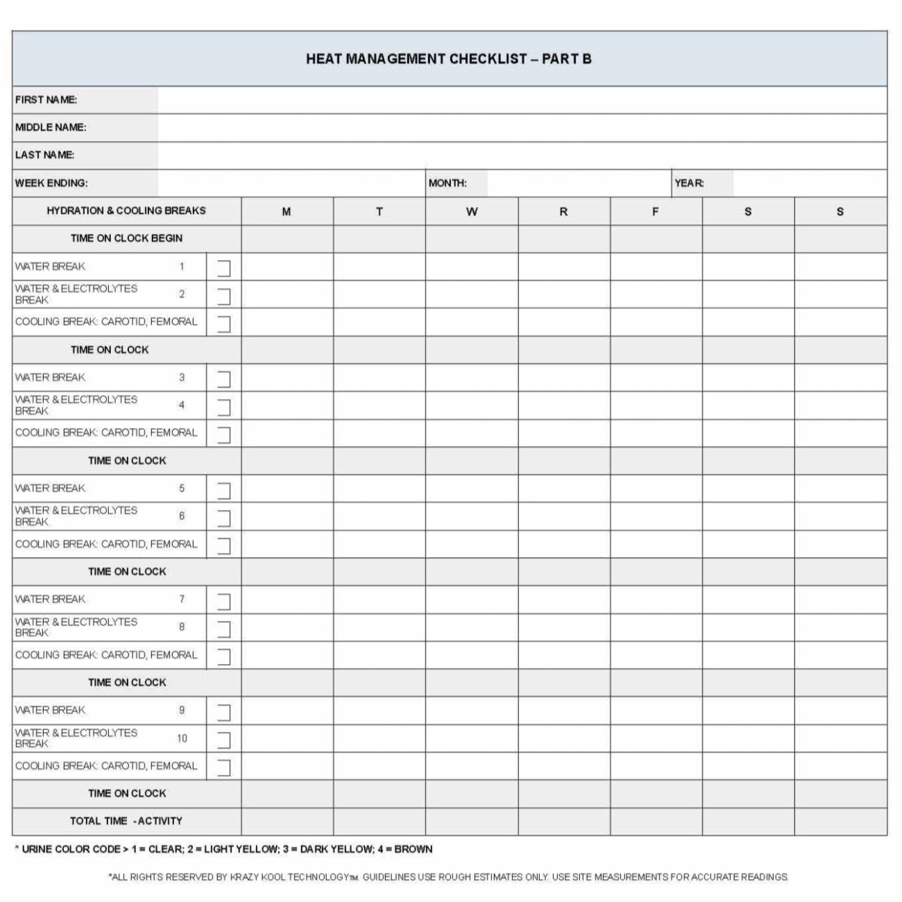 Krazy Kool Technology's Heat management checklist - Part B