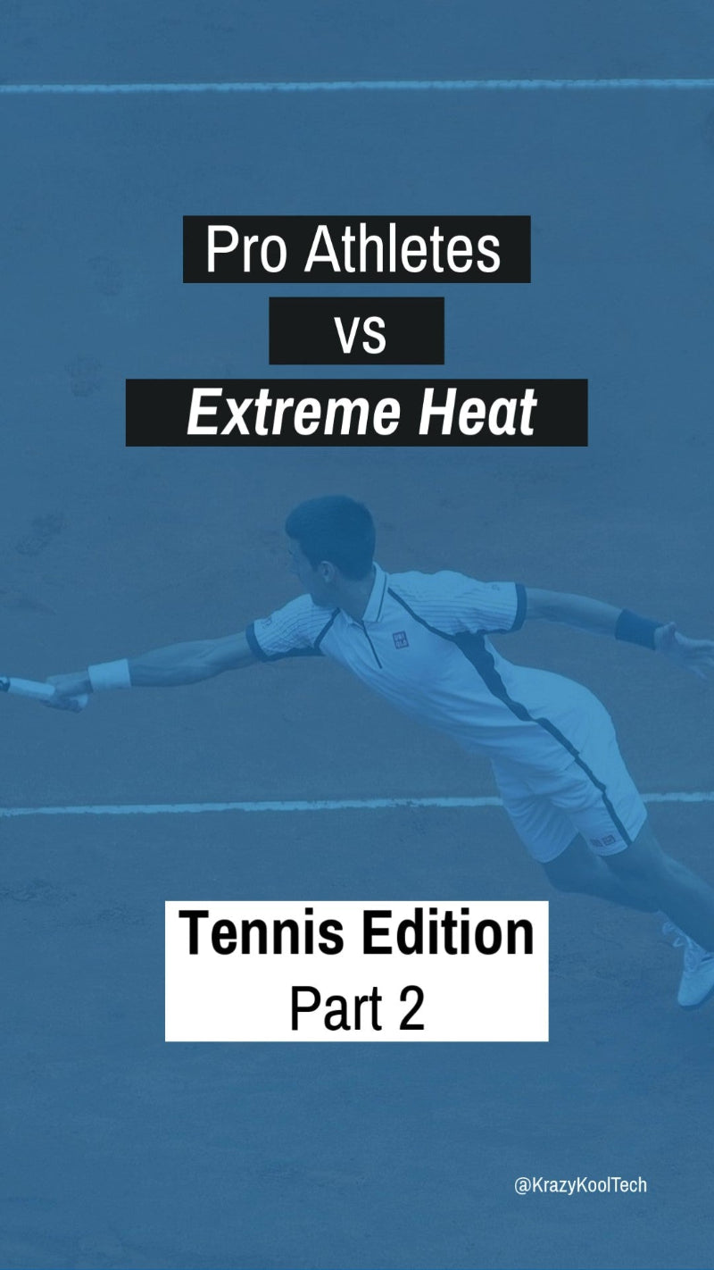 Pro Athletes vs Extreme Heat: Tennis Edition Part 2. Image: Serbia's Novak Djokovic competed and playing at tennis  grand slam open