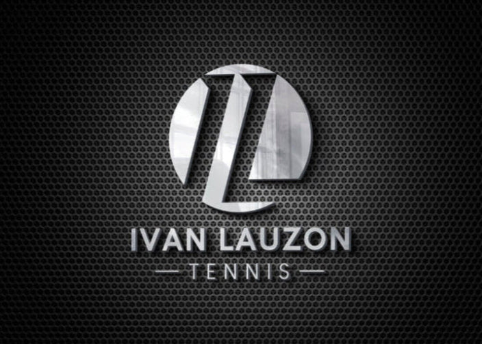 Ivan Lauzon Tennis logo on a dark textured background